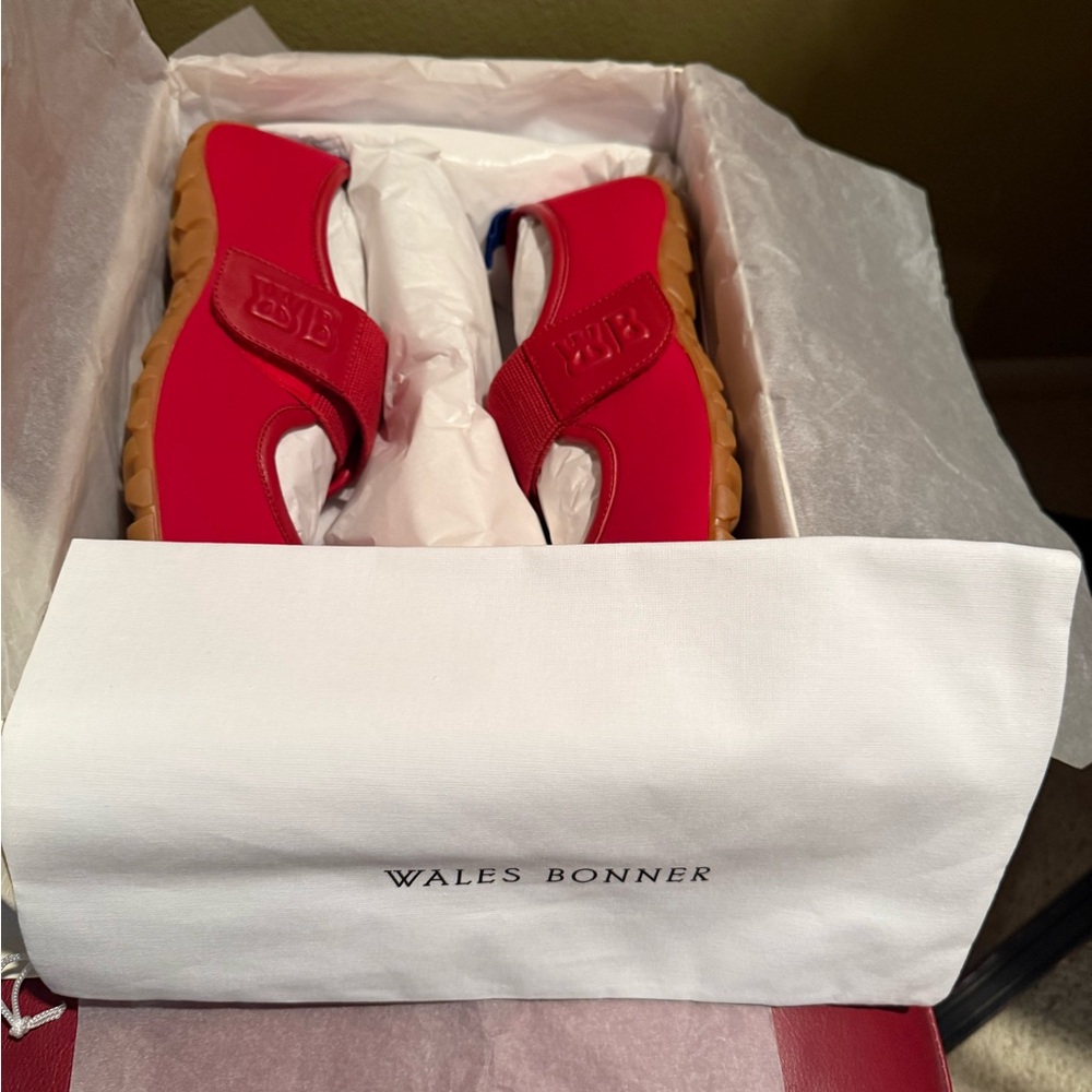 Wales Bonner Red Mary Jane Flats